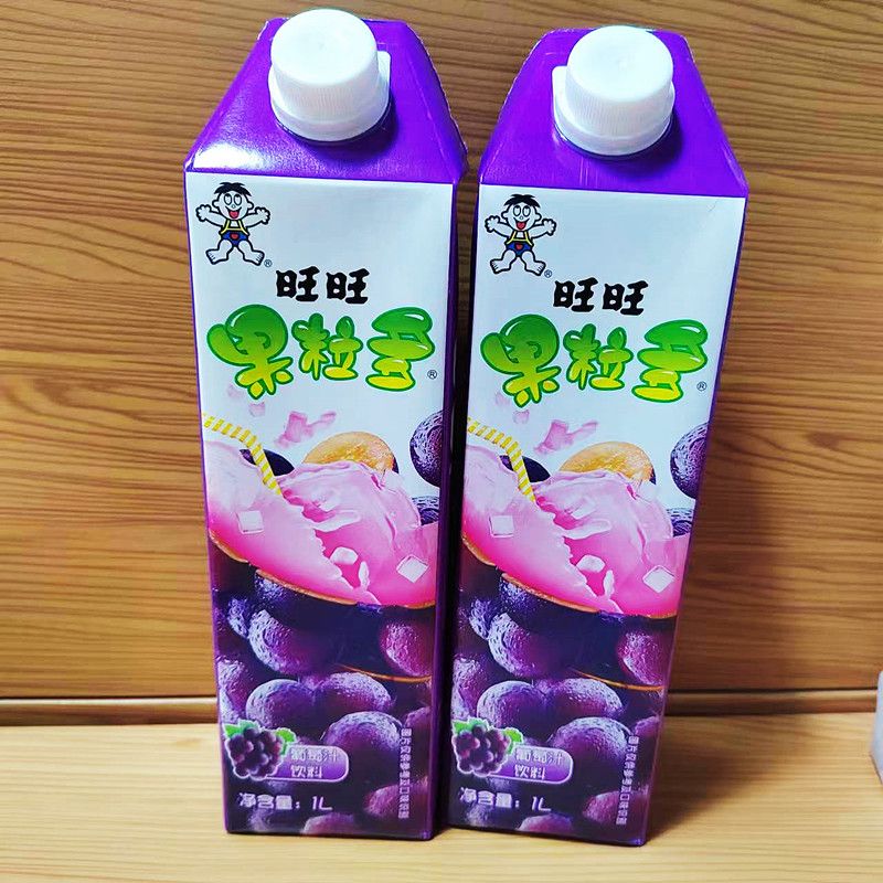 旺旺果粒多旺仔牛奶奶1升装大盒葡萄橙汁儿童果汁饮料牛奶饮品 1升果