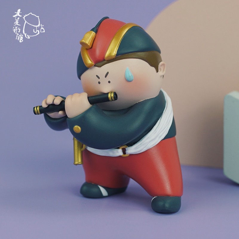 珍珠耳环少女潮玩手办创意摆件送女孩男孩生日礼物 吹笛子的少年-12cm