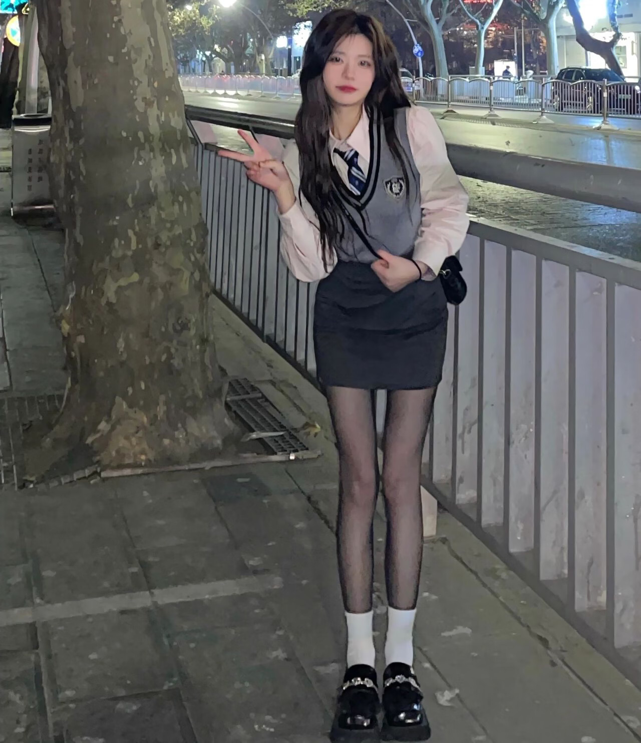 一纺秋季盐系穿搭韩系学院风御姐包臀连衣裙子马甲jk制服套装女冬辣妹