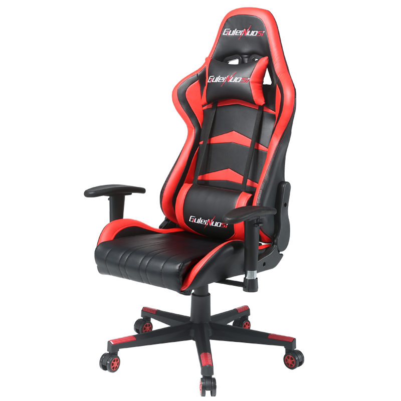 古雷诺斯 电竞椅游戏椅电脑椅人体工学椅椅子家用网咖靠背椅可躺座椅转椅 N221-01-魔幻红