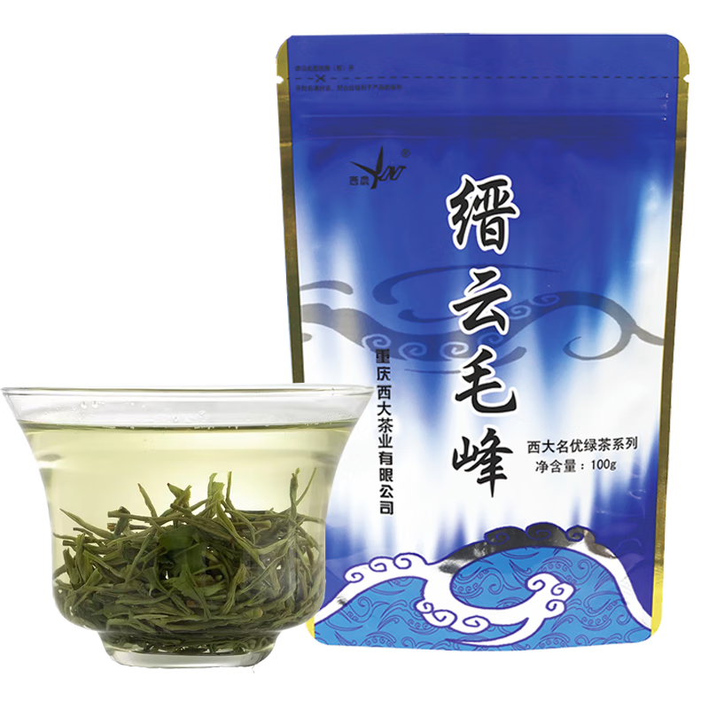 重都重庆特产西缙云毛峰高山绿茶农西茶叶袋装明前茶叶100克 缙云毛峰