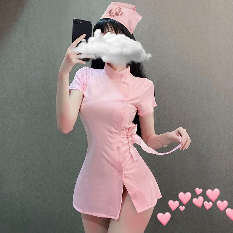 成人性用品 情趣內(nèi)衣性感睡衣 角色扮演 jk制服誘惑 變態(tài)性感空姐套裝包臀裙房事夫妻刺激女傭護士 護士服帽子+裙子+內(nèi)褲 均碼