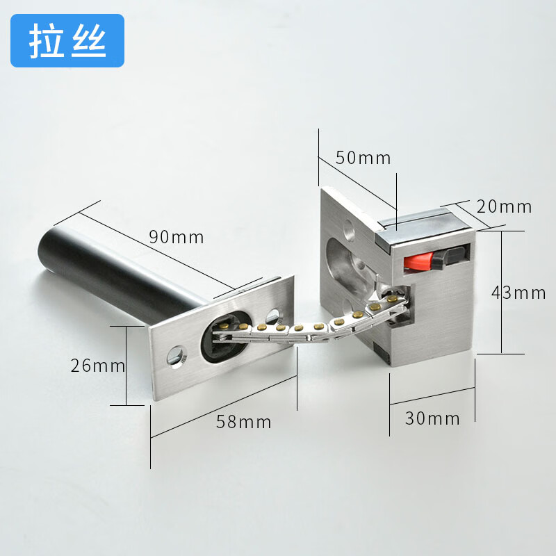 画萌酒店宾馆暗藏防盗链暗装门链家用反锁门栓锁扣暗藏式安全链防盗扣