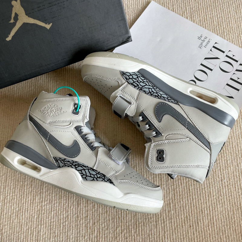 黑灰 灰狼aj女鞋高帮合体鞋子男女板鞋 aj312 水泥灰 36