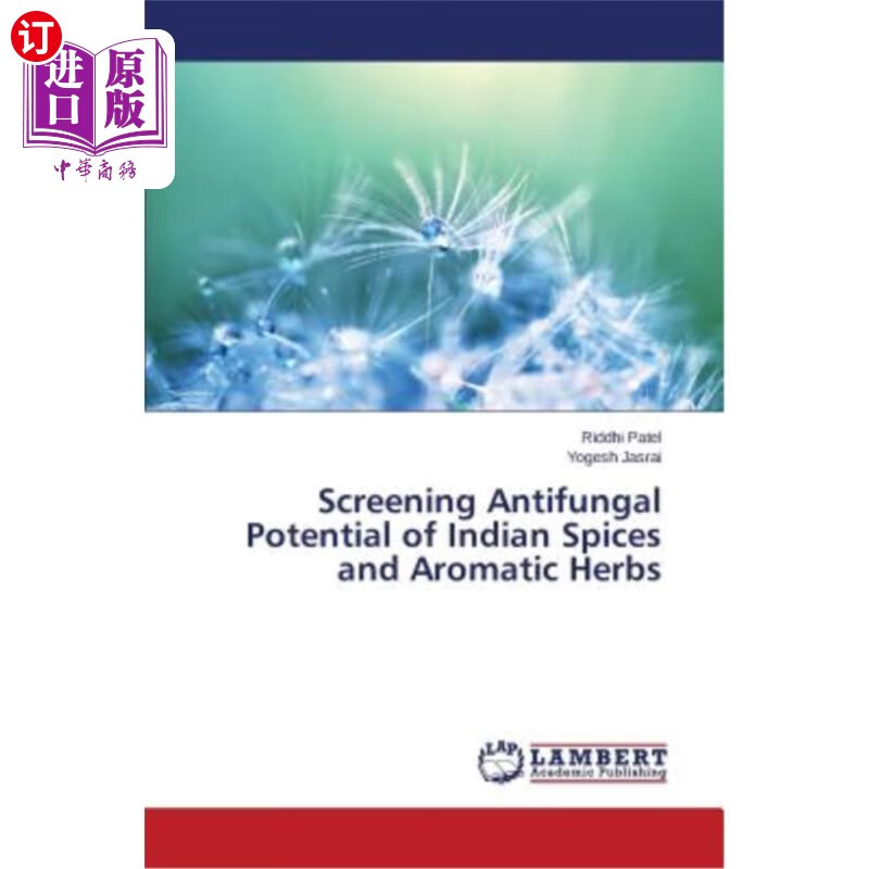 海外直订screening antifungal potential of indian spices and