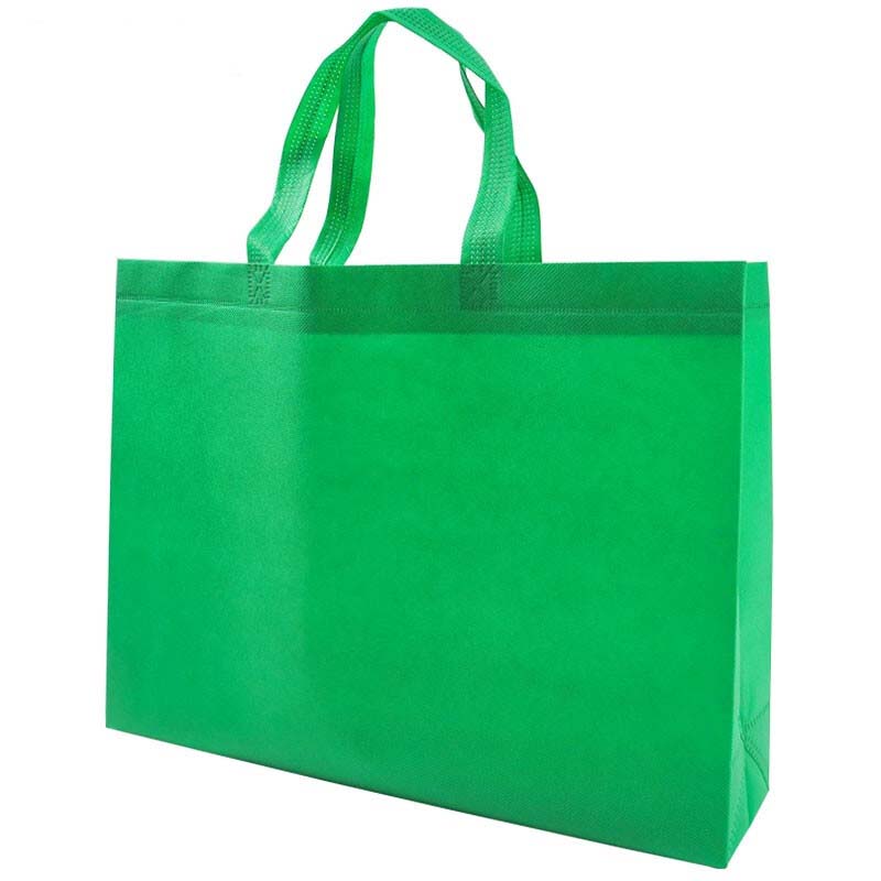 季棠 无纺布手提袋 环保袋 绿色 高25*宽35*侧10cm横款小号 单个装