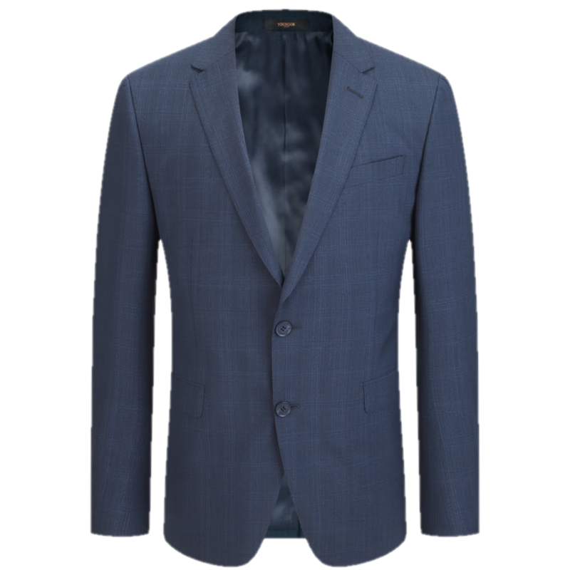 雅戈爾【舒適羊毛】西服男秋季單西男士高端修身西裝結(jié)婚服外套商務(wù)休閑 藏青 185/104A