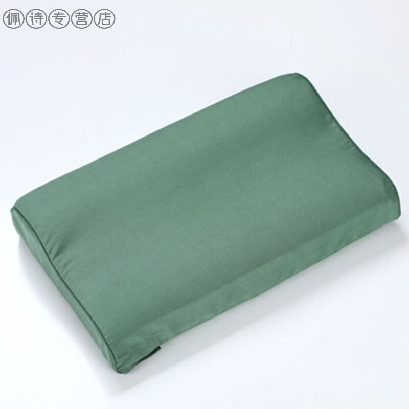 制式硬质棉军绿色枕头枕套橄榄绿海蓝色单人宿舍军训通用护颈军用 军
