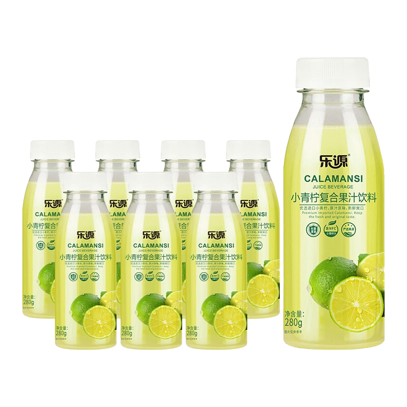 乐源小青柠汁果汁饮料280g含VC聚餐饮品 小青柠汁280g*8瓶