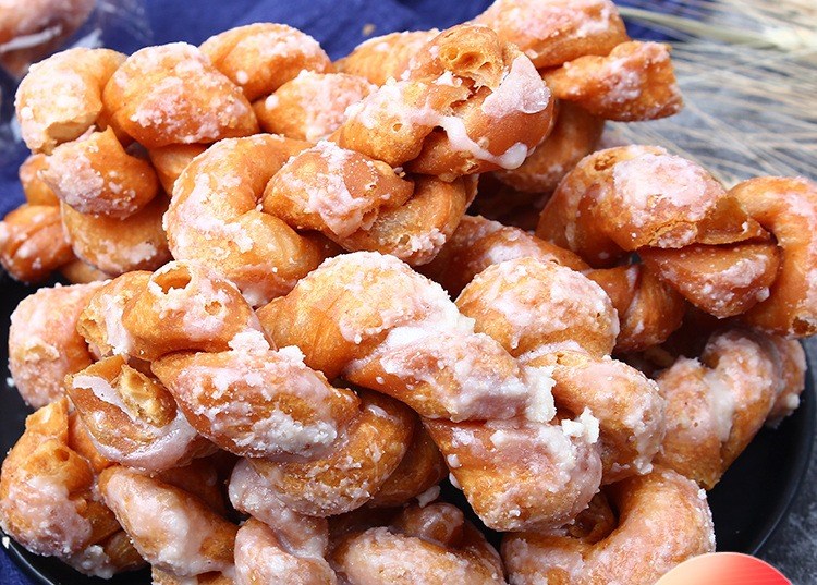 禾澹温州特产平阳苍南地方传统小吃白糖麻花稻草绳油绳 味 400g