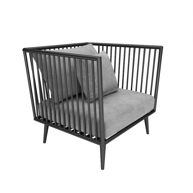 妙普乐铁艺沙发客厅 铁艺沙发简约现代北欧茶几定制沙发咖啡厅服装店