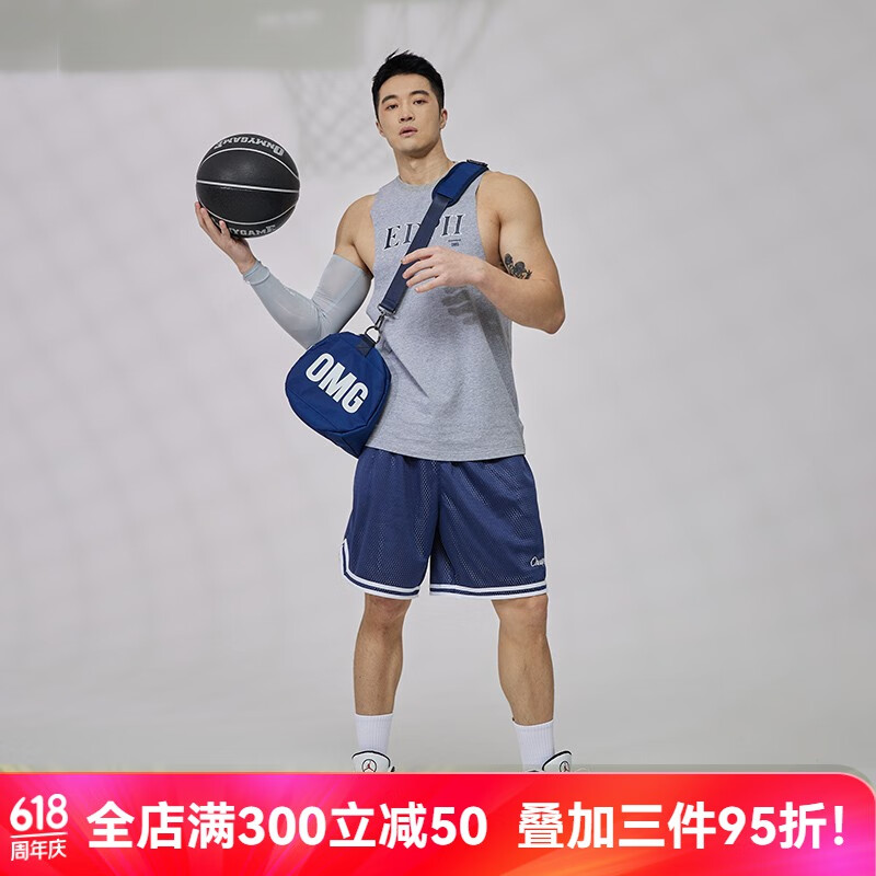 omg潮牌男士 大袖笼健身衣服背心男撸铁运动无袖t恤夏季训练速干 深