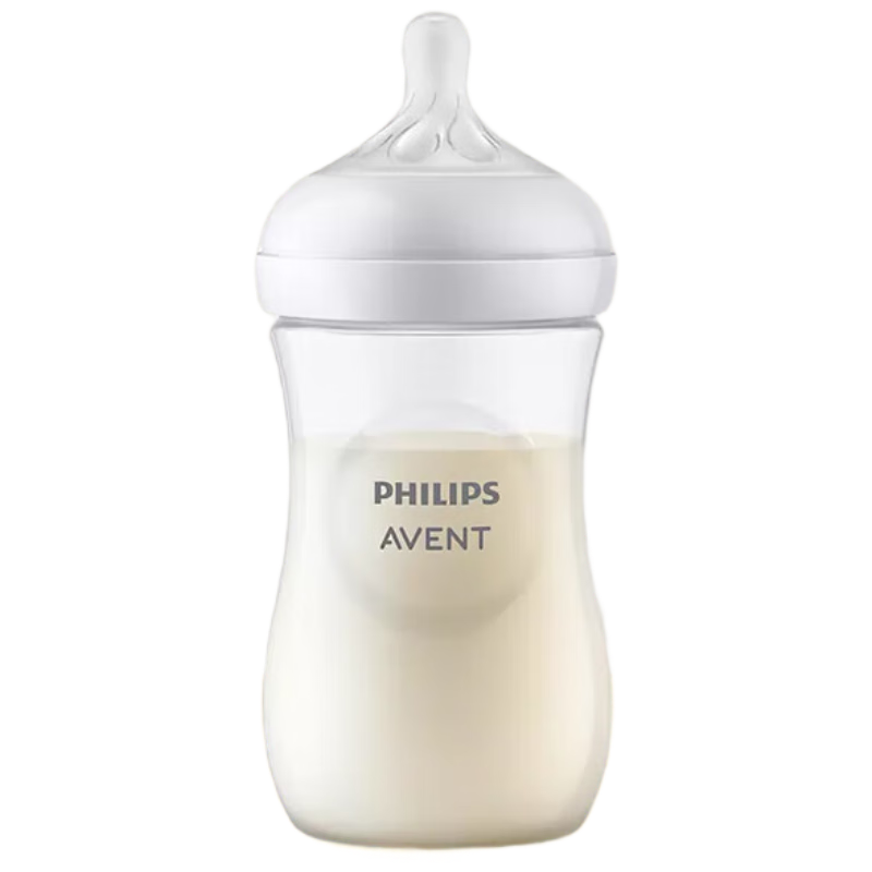 新安怡(AVENT)飛利浦PP奶瓶 嬰兒仿母乳硅橡膠奶嘴寬口徑 330ml自帶3月+奶嘴