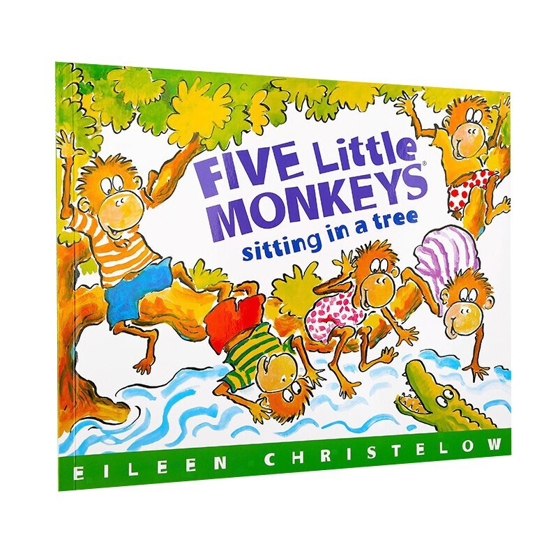 现货 five little monkeys sitting in a tree 五只小猴子坐在树上