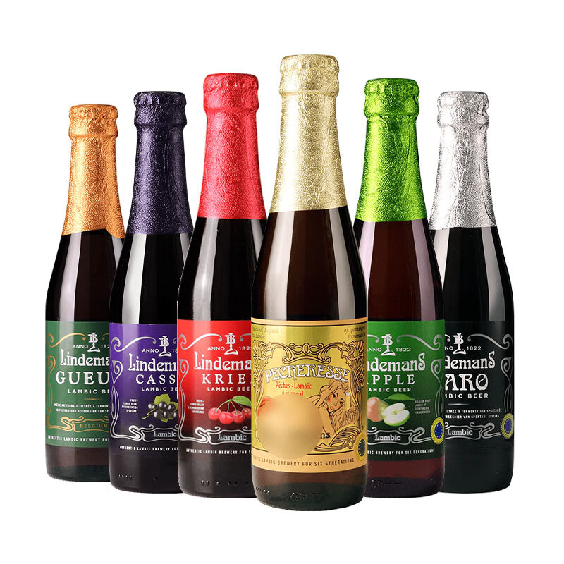 Lindemans 林德曼 精酿啤酒 随机六种口味组合装 250ml*6瓶 比利时进口
