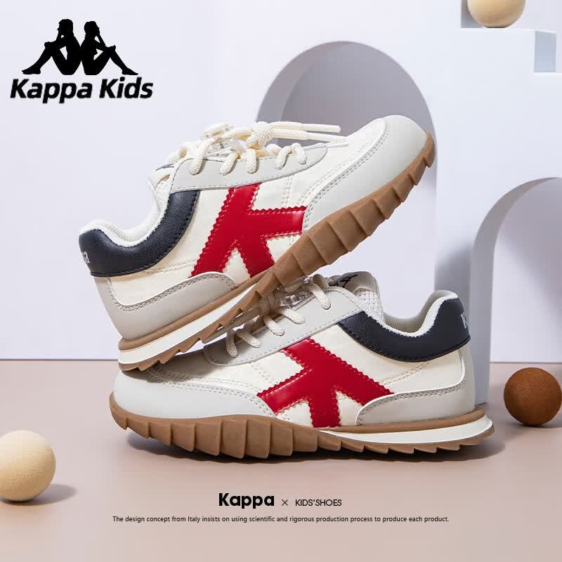 Kappa Kids卡帕童鞋儿童运动鞋男女童厚底2023春轻便百搭中大童亲子鞋 006黑/红|皮面鞋|四季可穿 38码 适合脚长22.5-23.0cm使用感如何?