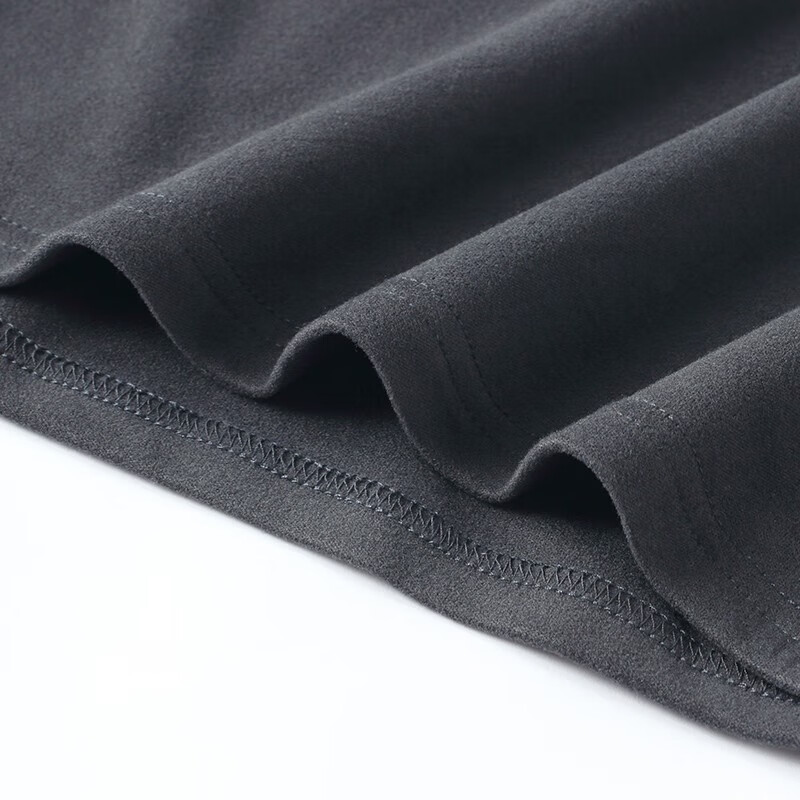 罗蒙(ROMON)长袖T恤男2025秋季新款休闲时尚双面绒柔亲肤舒适百搭上衣 铁灰 L 170(建议105-120斤)