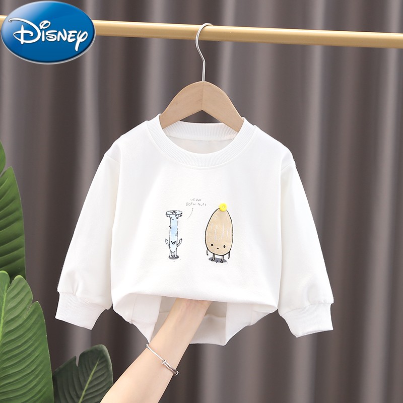 特价 小孩子穿的宝宝纯棉长袖t恤春秋男女儿童薄款 棋乐瓜仔人t白 