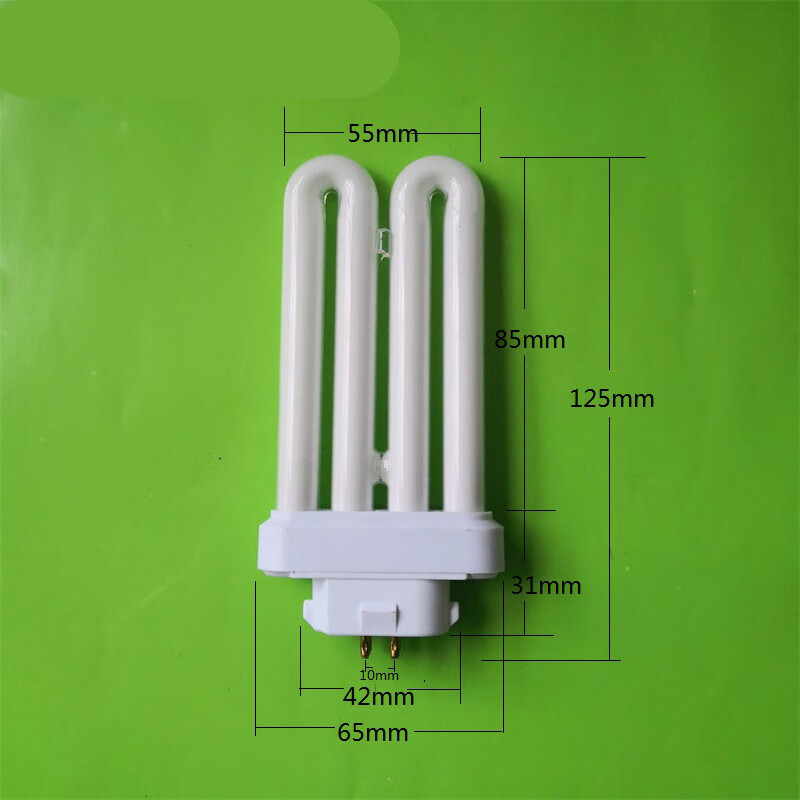 叽哩哇啦2u1315w18w27w4500k5000k方四针四排学生写作台灯灯管 ydw-2u