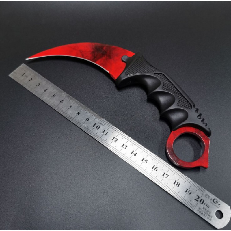 稚魔方csgo周边 爪子刀模型金属红锁号防身户外渐变之色绿多普勒蝴蝶