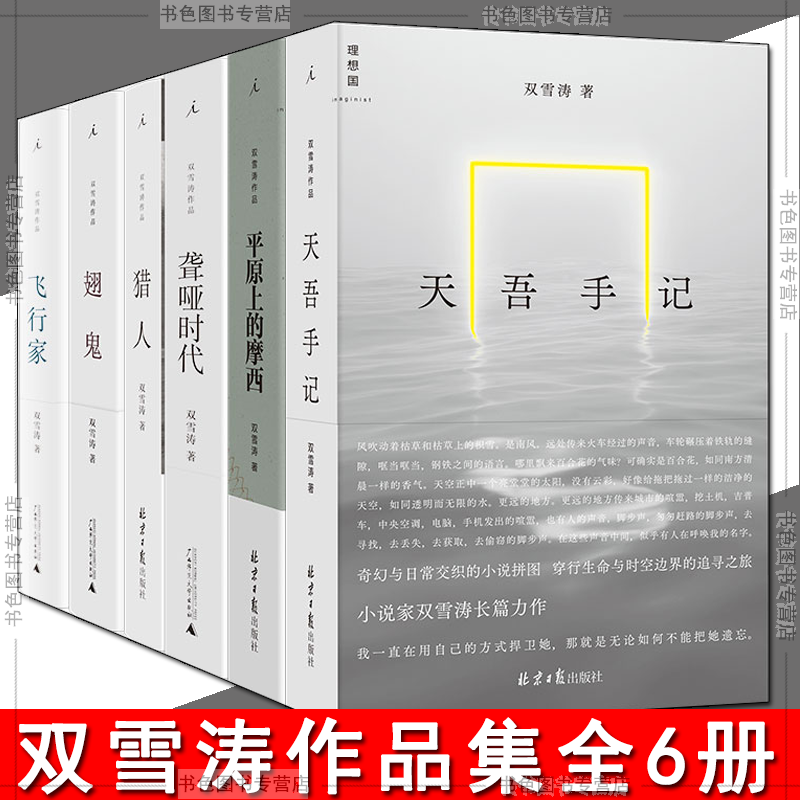 全6册】双雪涛作品集 天吾手记+平原上的摩西+聋哑时代+猎人+翅鬼+飞行家 刺杀小说家 理想国