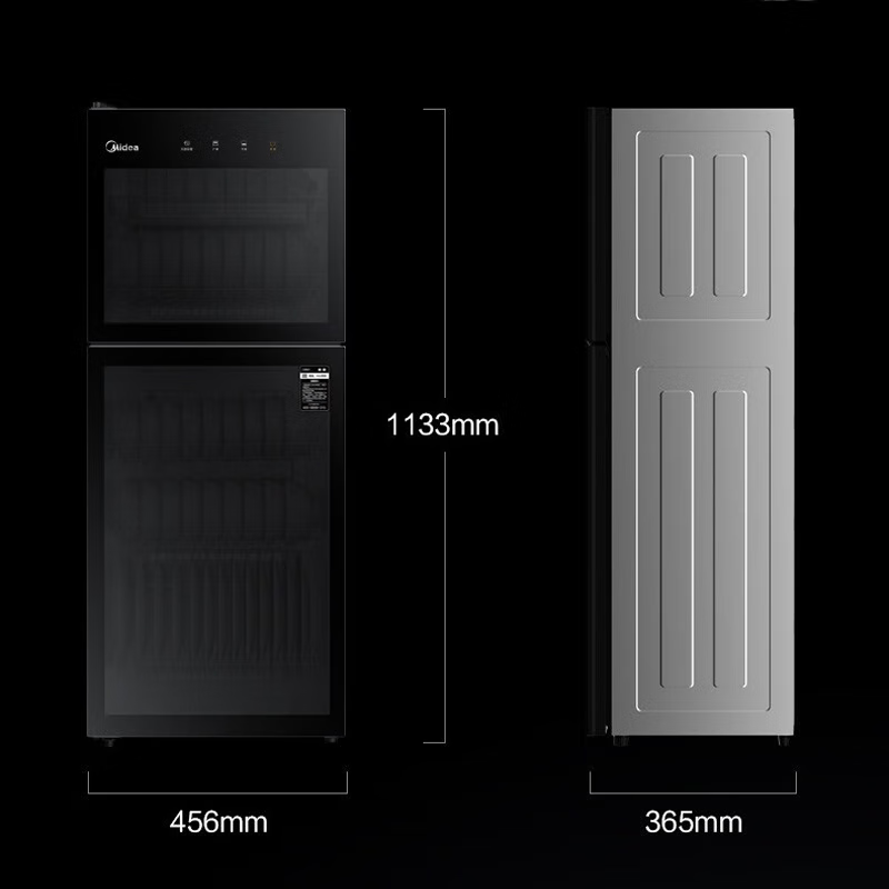 美的（Midea）消毒柜立式 家用消毒碗柜 母婴奶瓶餐具 高温二星级消毒 触屏上下分控120R01 150R02 大容量消毒柜 二星级 120L 【全不锈钢内胆】120R01