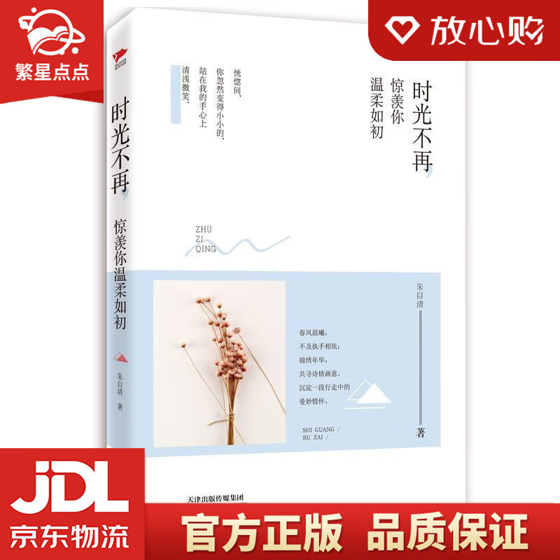 【全新正版】时光不再,惊羡你温柔如初 朱自清 天津人民出版社