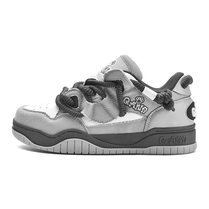 奇安达女板鞋时尚休闲鞋情侣鞋2024春季小白鞋校园学生潮鞋透气百搭