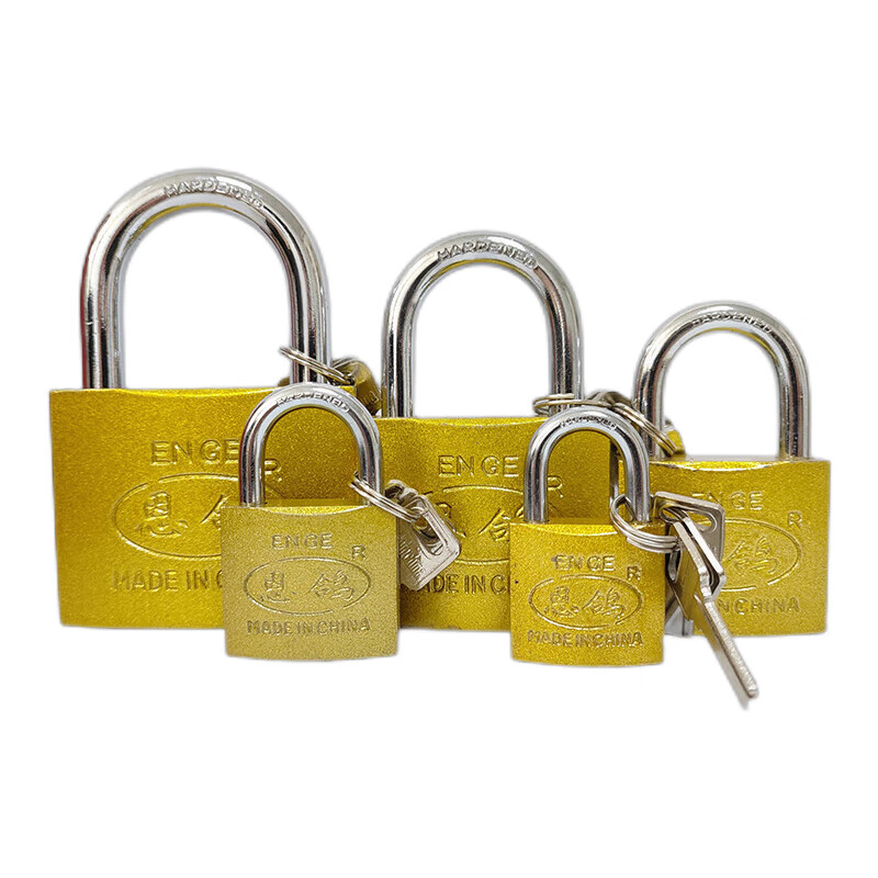 恩鸽 仿铜铁挂锁 门锁 柜锁 32mm