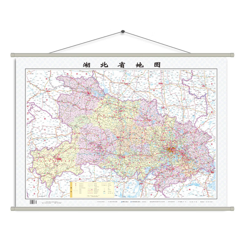 湖北省地图 一全开挂图 1.1*0.8米 2019年