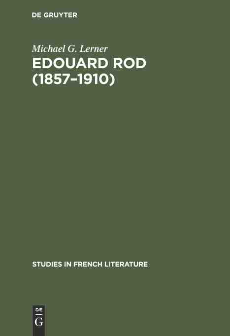 预售 按需印刷 edouard rod (1857 1910)