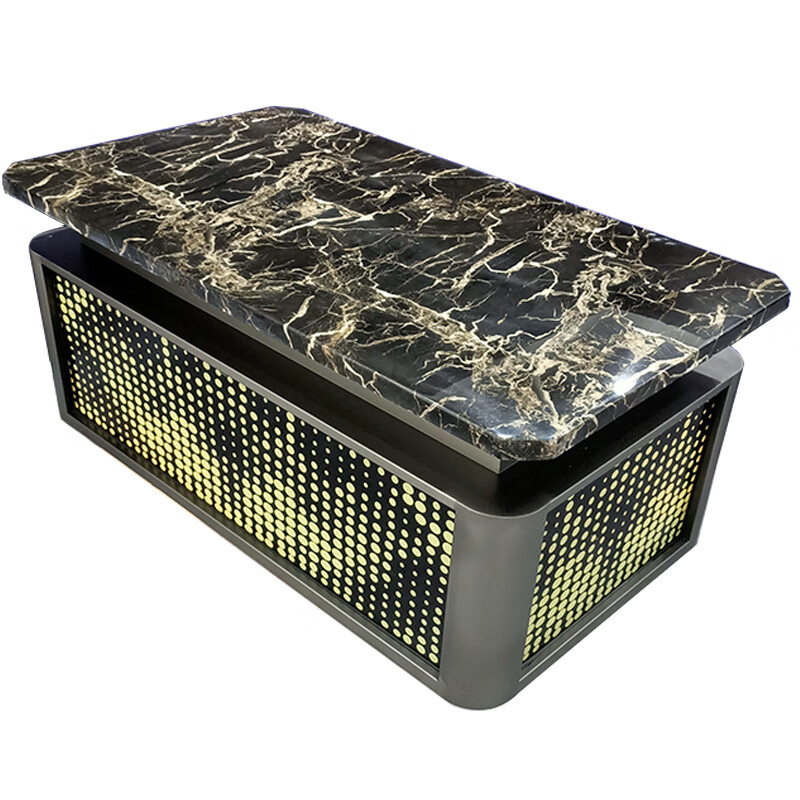 嘉菁衍ktv茶几 定制酒吧夜场会所不锈钢化玻璃大理石发光台酒吧桌卡座