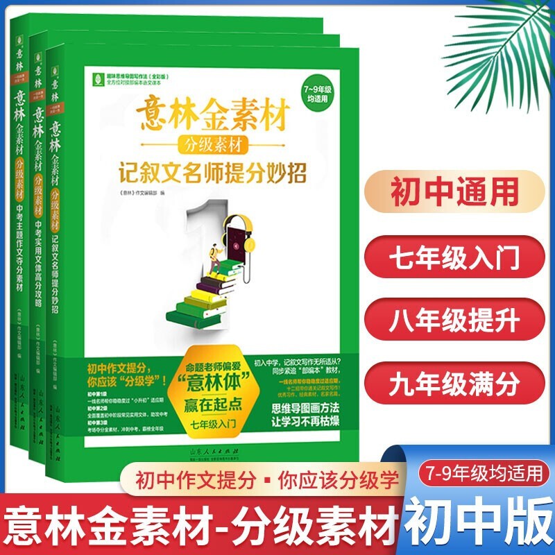 意林金素材分级素材 三本套 记叙文名师提分妙招+中考实用文体高分攻略+中考主题作文夺分素材 中考作文写作技巧