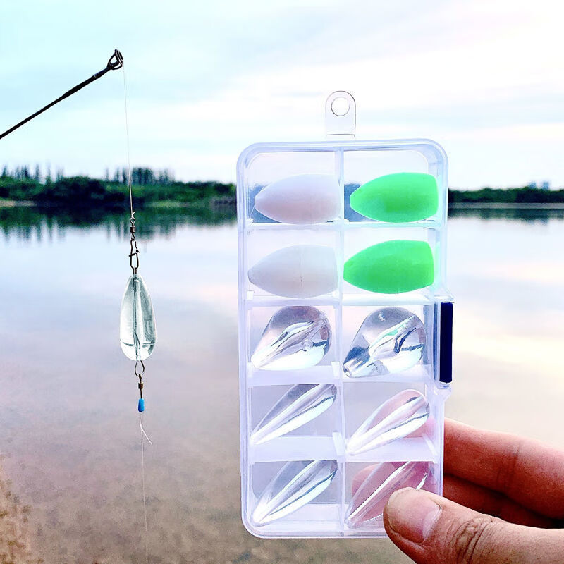 路亚助投器浮水沉水透明亚克力水滴形缓沉型助投器马口白条助抛器i 4.