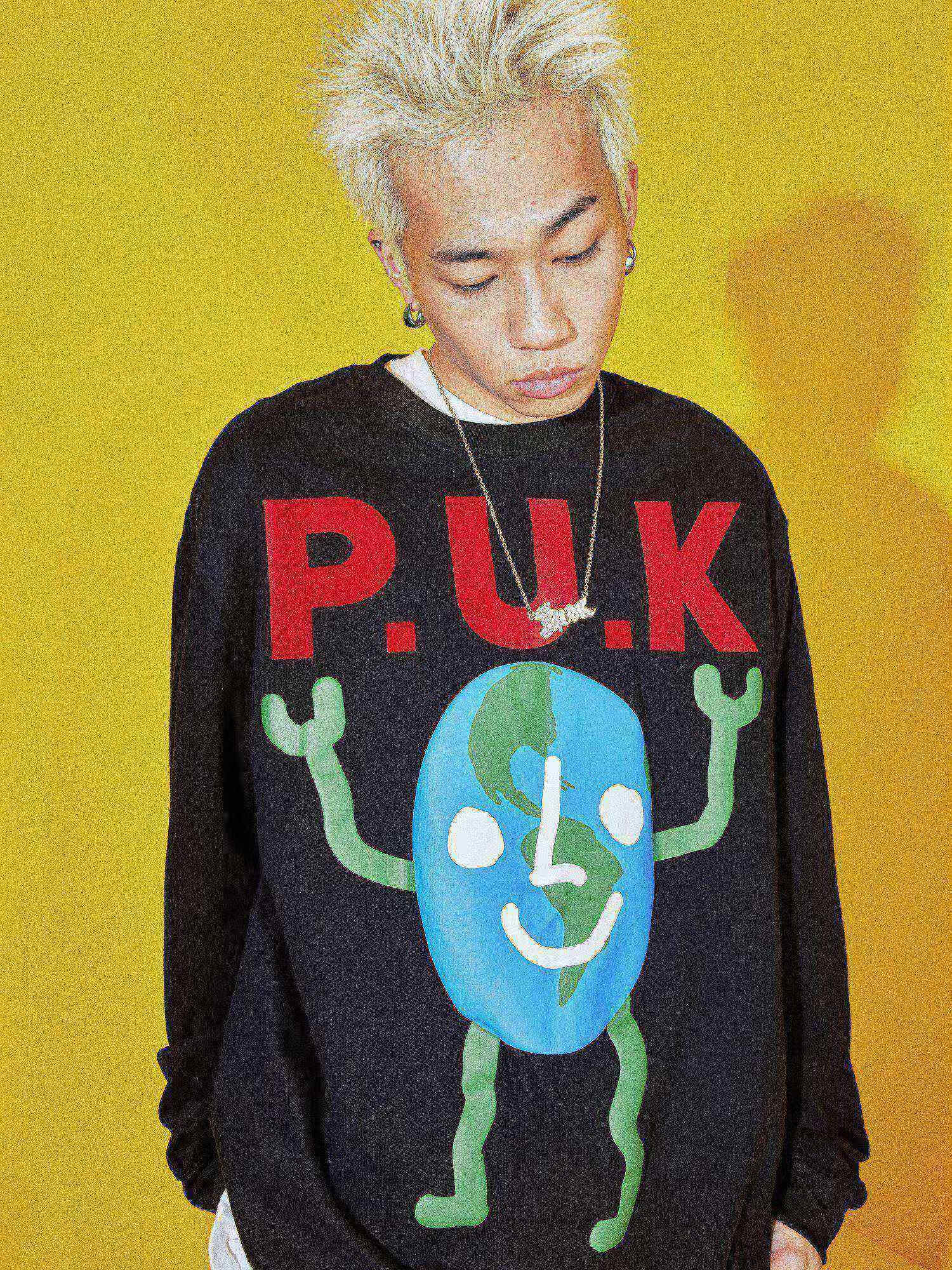 狮奥利兴初秋布瑞吉bridge宽松基础puk情侣圆领卫衣国潮秋季 黑色 xl