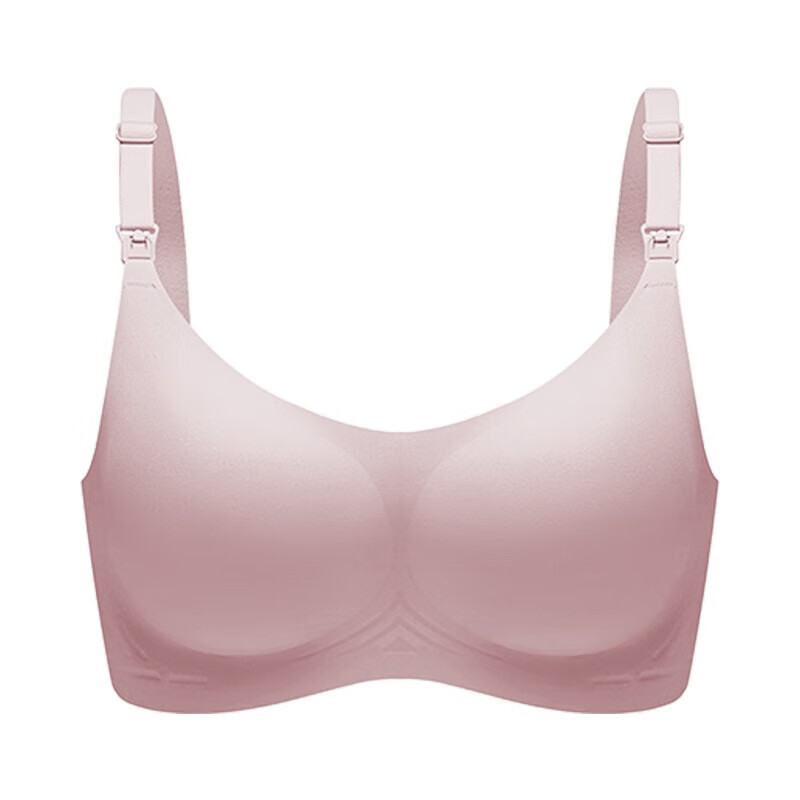 嫚熙(EMXEE)孕妇哺乳文胸内衣喂养胸衣舒适上托聚拢怀孕期喂奶文胸女 兰烟花 L