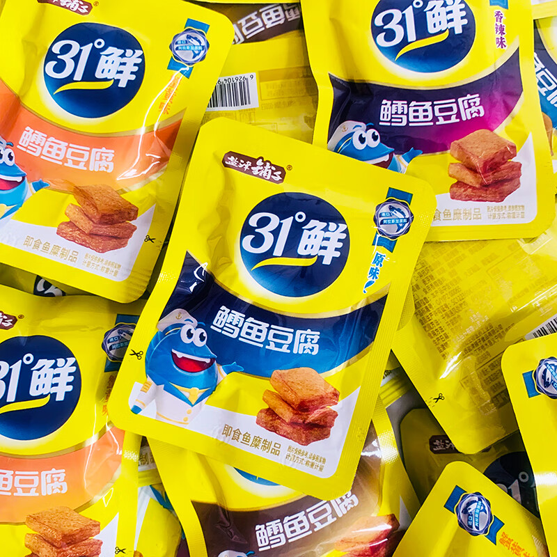 盐津铺子 31°鲜鳕鱼豆腐小包装31度鲜旗舰豆干散装休闲解馋小零食