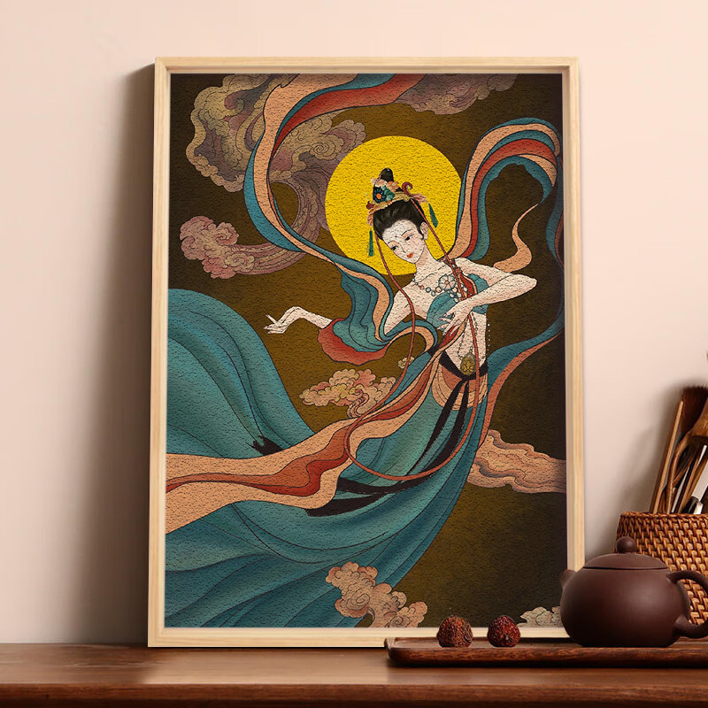 oqb散花飞天系列纸浆画手工diy材料包敦煌文化飞天仙子古风人物中国