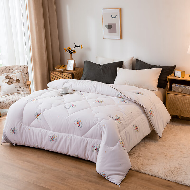 雅兰全棉被子被芯冬被单双人学生春秋被棉花被垫家用盖被四季通用