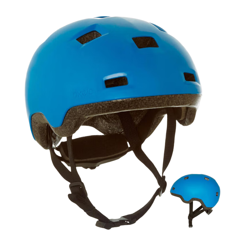 DECATHLON 迪卡侬 轮滑护具头盔儿童溜冰滑板旱冰滑板车蓝色头盔S52-54厘米)2493523