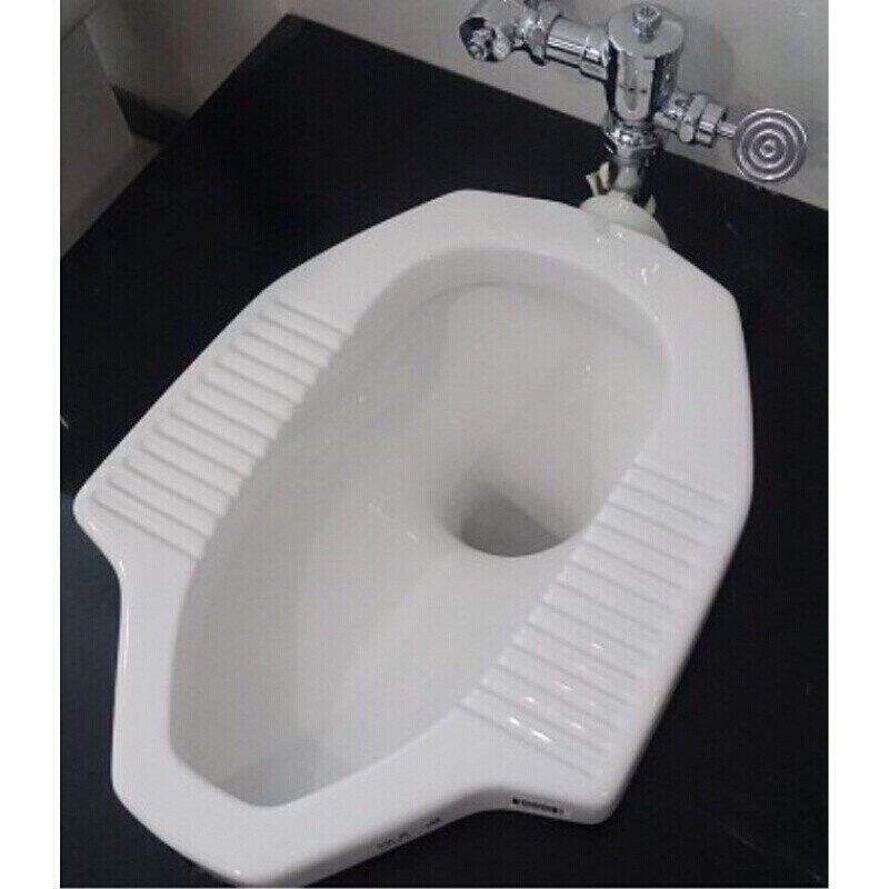 toto日本蹲便器cw8rb四方带前挡板蹲坑蹲厕蹲式蹲便器蹲便池大便 单购