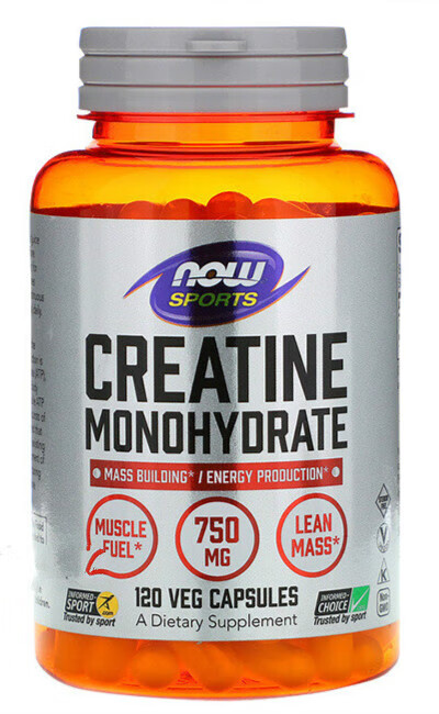 now foods美国一水肌酸胶囊creatine750mg 120粒  120粒