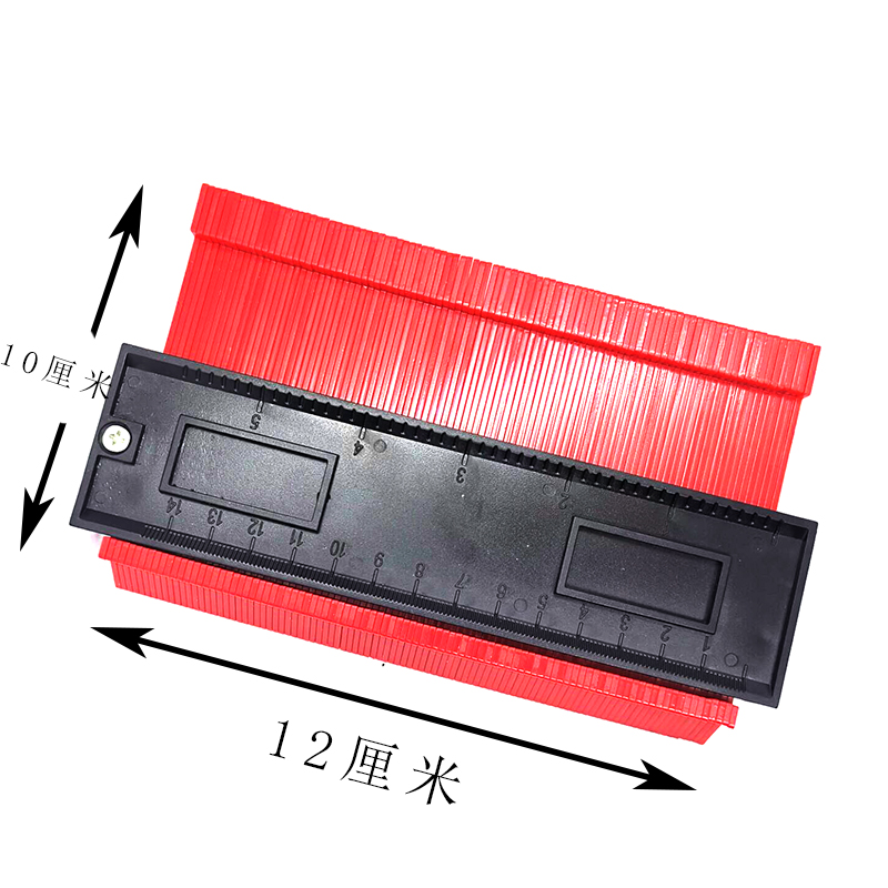 不规则形状多功能量尺木工装修神器画轮廓 12厘米标准款取型深度3cm