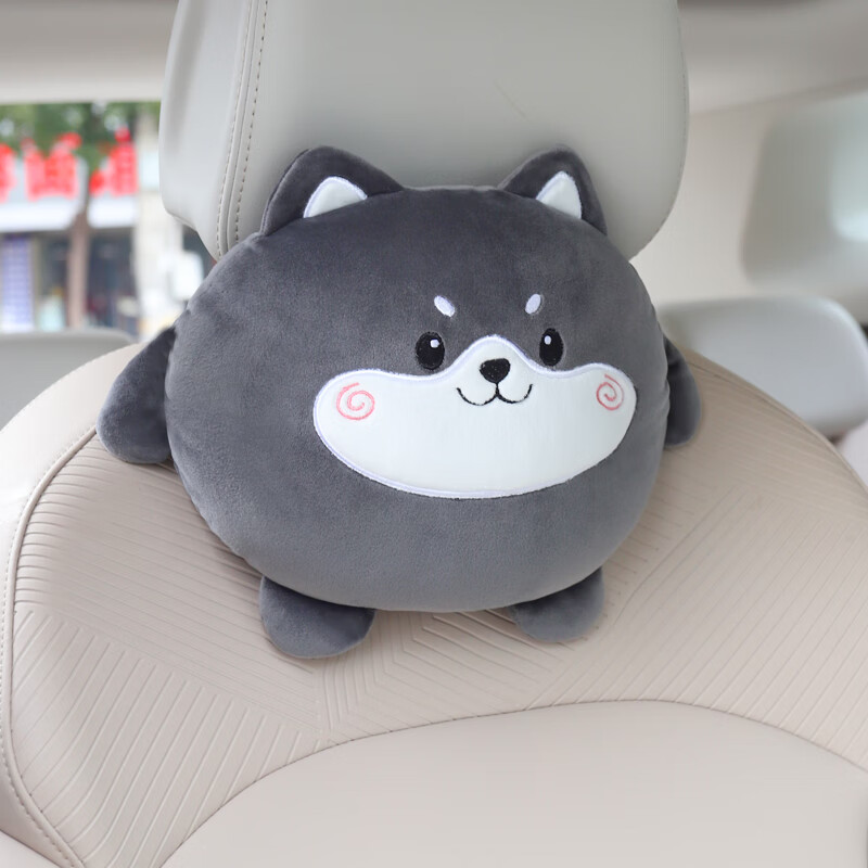 妙天下汽车头枕护颈枕一对女司机枕头卡通可爱车内靠枕儿童座椅车载