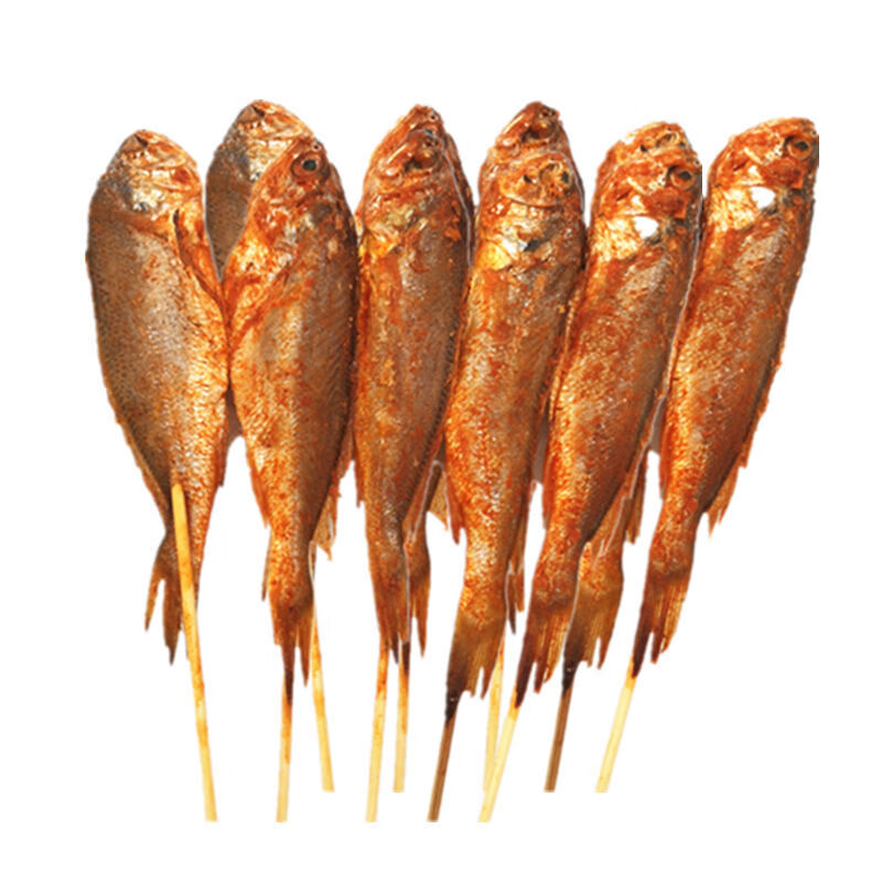 禧客鲜 小黄鱼烧烤小串网红秘制腌制油炸商用半成品夜猫味烧烤小黄鱼