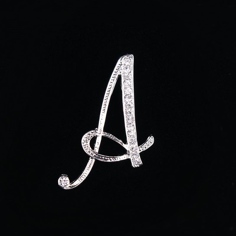 英文字母百搭胸针 男女时尚字母胸花徽章领针西装别针毛衣配饰 字母a