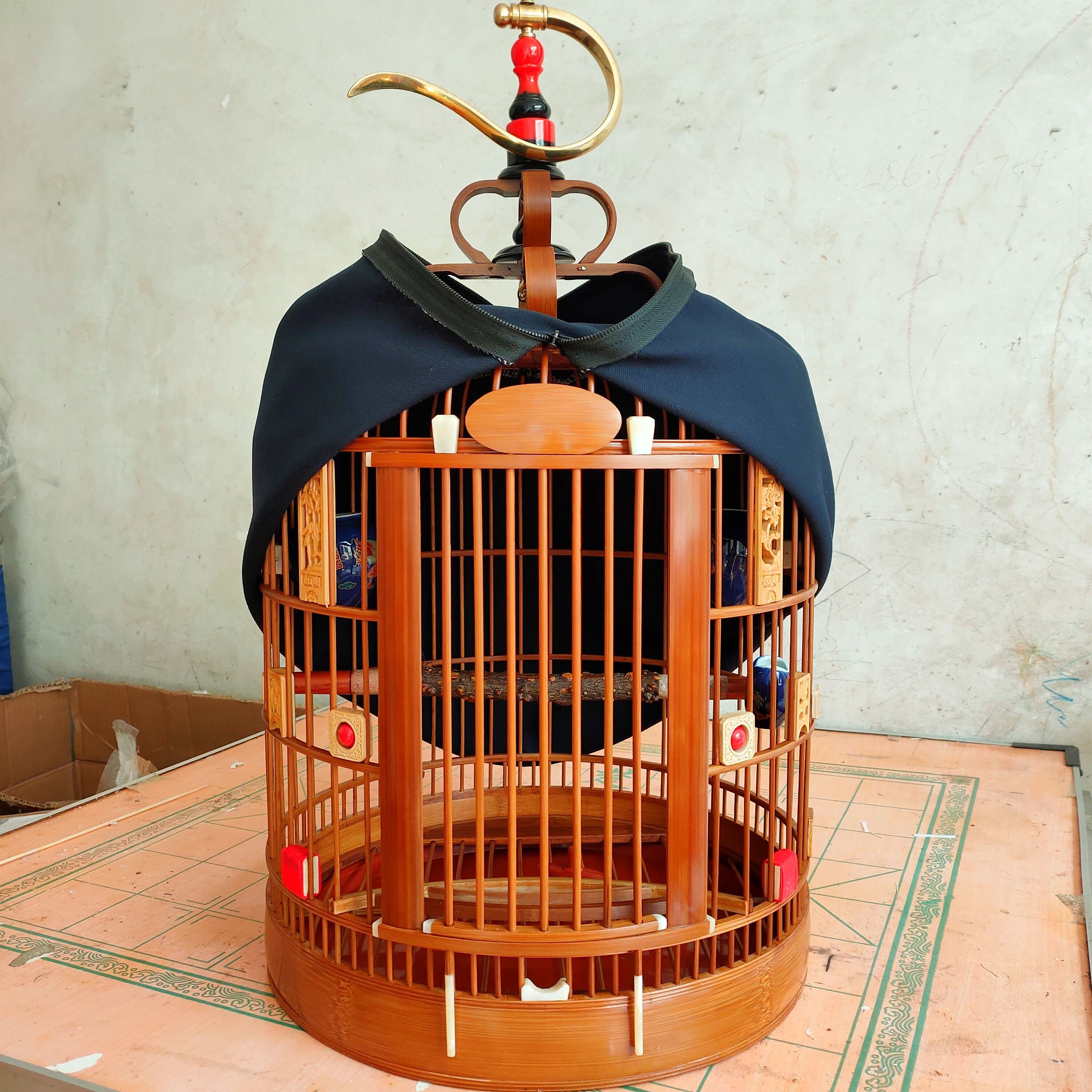 久聚和川笼升级款式凯里竹制画眉鸟笼子大号鸟笼八哥鹩哥鸟笼竹手工