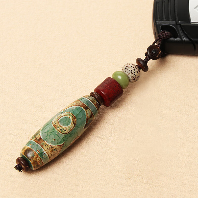 创意玛瑙天珠汽车钥匙扣挂件时尚男女菩提情侣链礼品吊坠挂饰批发