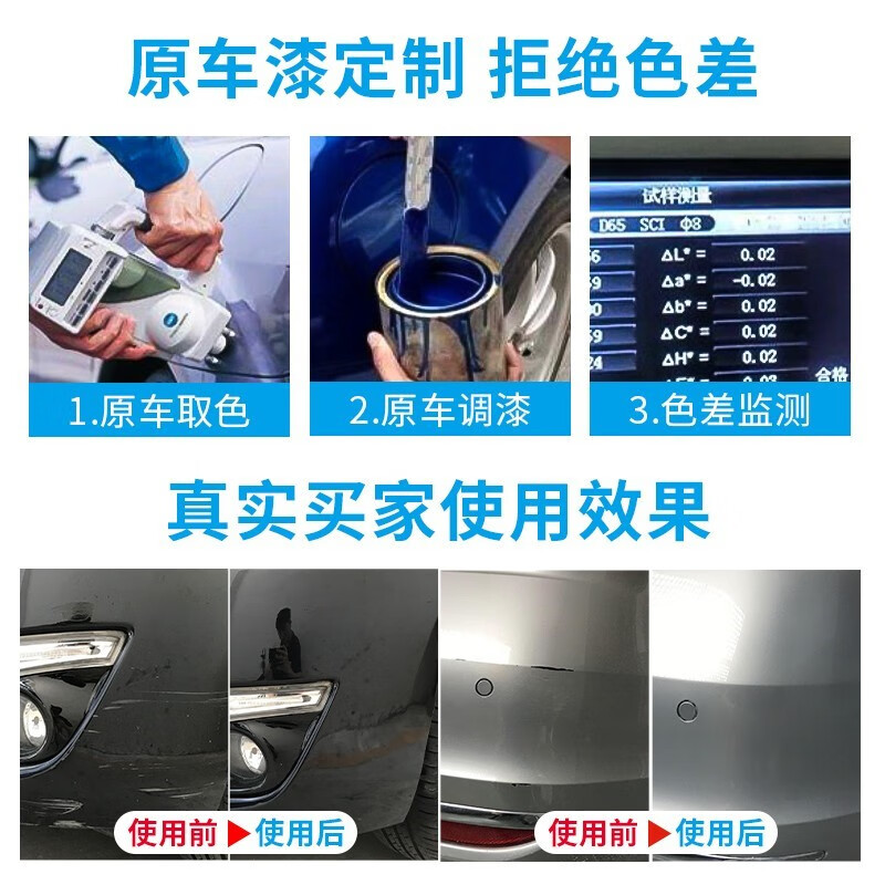 GOOT长安深蓝SL03 S07 S05补漆笔G318 L07修补漆汽车漆划痕修复自喷漆 月岩灰 简易修复方案