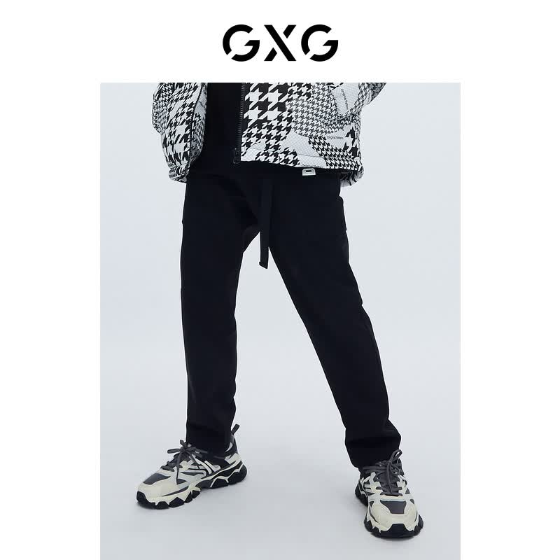 GXG男装【生活系列】21年冬季新款商场同款千鸟格系列黑色休闲裤 黑色 170/M高性价比高么？